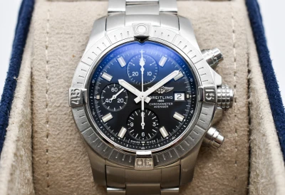 Breitling Avenger 43 Stainless Steel Black Dial 43 mm Watch A13385 | 2021 B&P