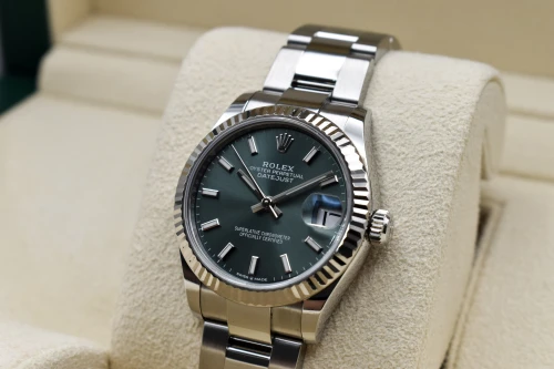 Rolex Datejust 31mm Midsize Stainless Steel Mint Green Watch 278274 | 2023 B&P