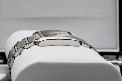 Cartier Tank Francaise Chronoflex Steel & 18ct Gold Watch 2303 | Watch Only