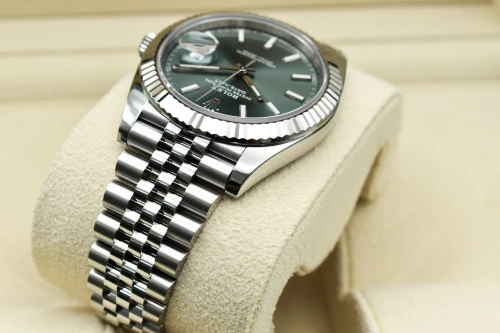 Rolex Datejust 41 Mint Green Stainless Steel Watch 126334 | B&P